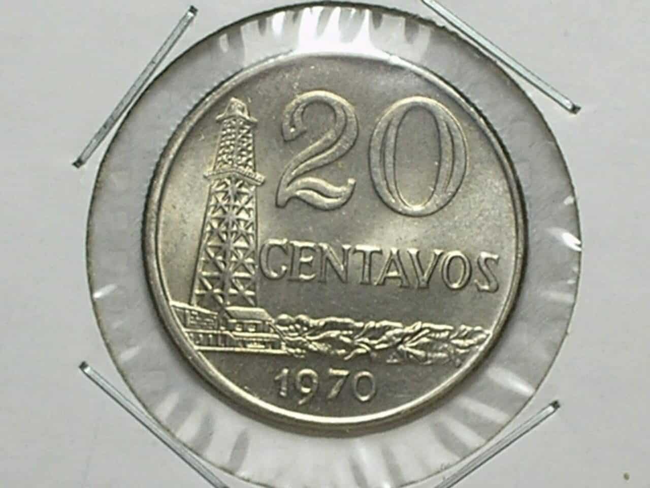20 Centavos - 1970 / Flor de Cunho total / cod. 320.2