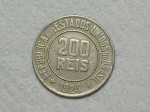 200 Réis - 1924 / Niquel / Mbc/S / cod. m