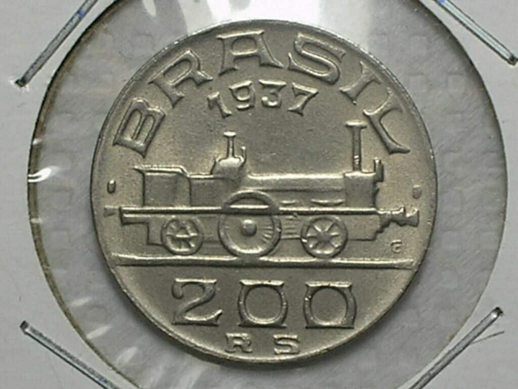 200 Réis - 1937 / Maua / Flor de Cunho - bela peça / cod 330