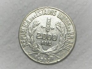 2.000 Réis - 1929 / Data difícil / Mbc / Prata / cod. 950.1