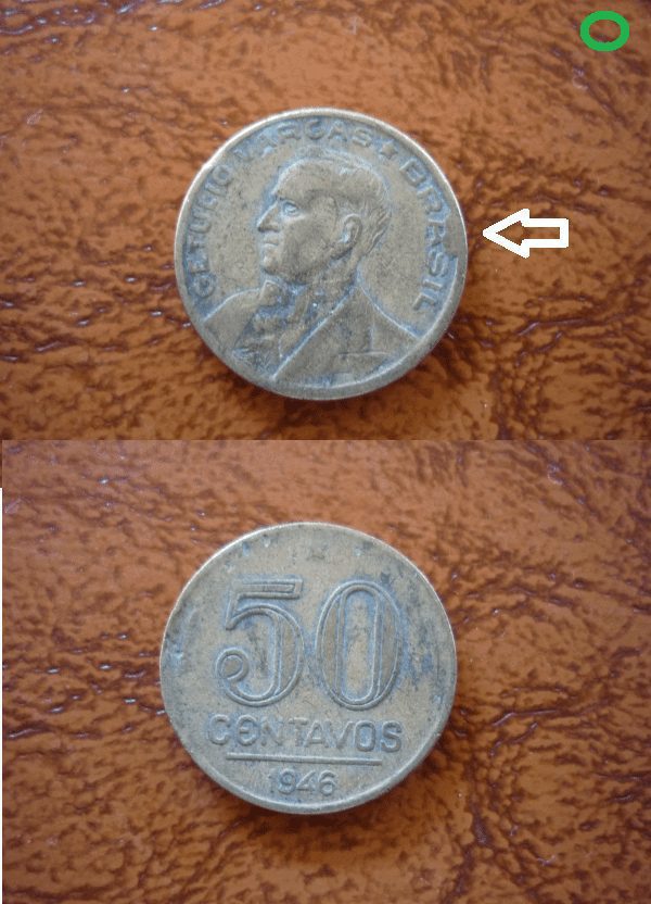 50 cent. 1946 sobra de metal 16734 Casa do Colecionador