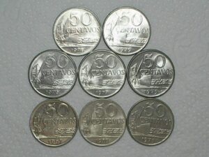50 Centavos - 1967/1970/1975-liso/1975-serrilha/1976/1977/1978/1979-Escassa / Flor de Cunho / m10