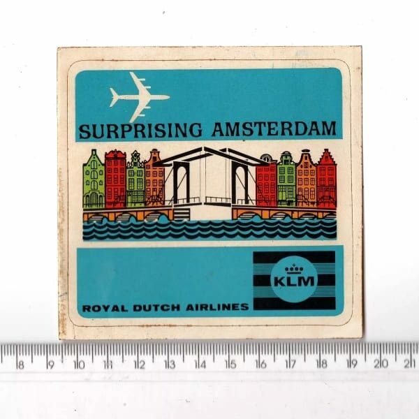 Adesivo Externo - Royal Dutch Airlines - Aviação - Anos 70