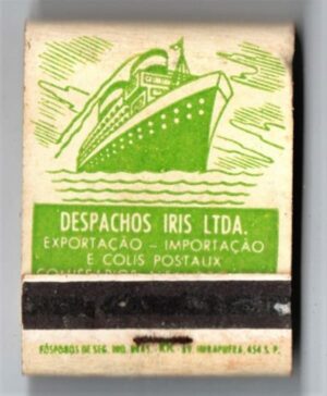 Caixa De Fosforos - Despachos Iris - Importação / Exportação Santos ( SP ) - Anos 50 - Filuminismo