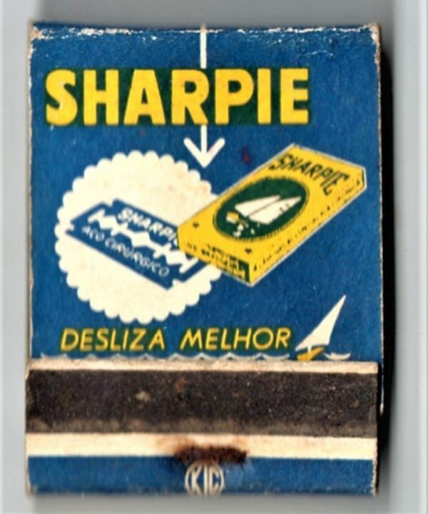 Caixa De Fosforos - Laminas de Barbear Sharpie - Anos 50