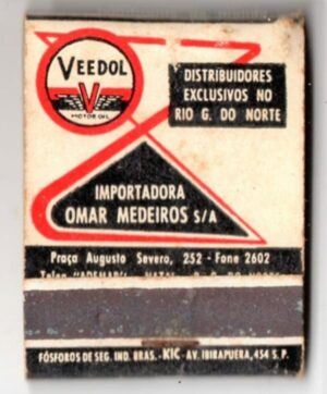 Caixa De Fosforos - Oleo Automotivo Veedol - Anos 50