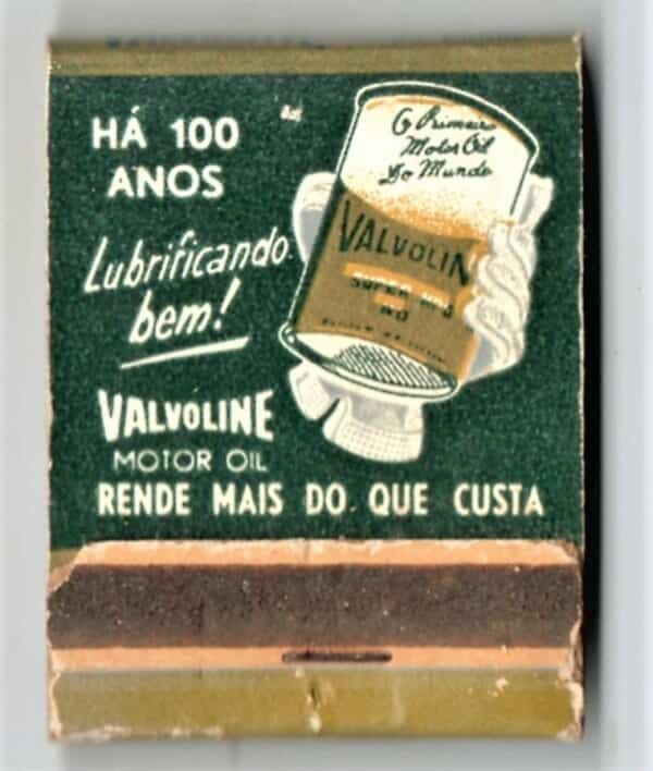 Caixa De Fosforos - Valvoline Motor Oil - Anos 50
