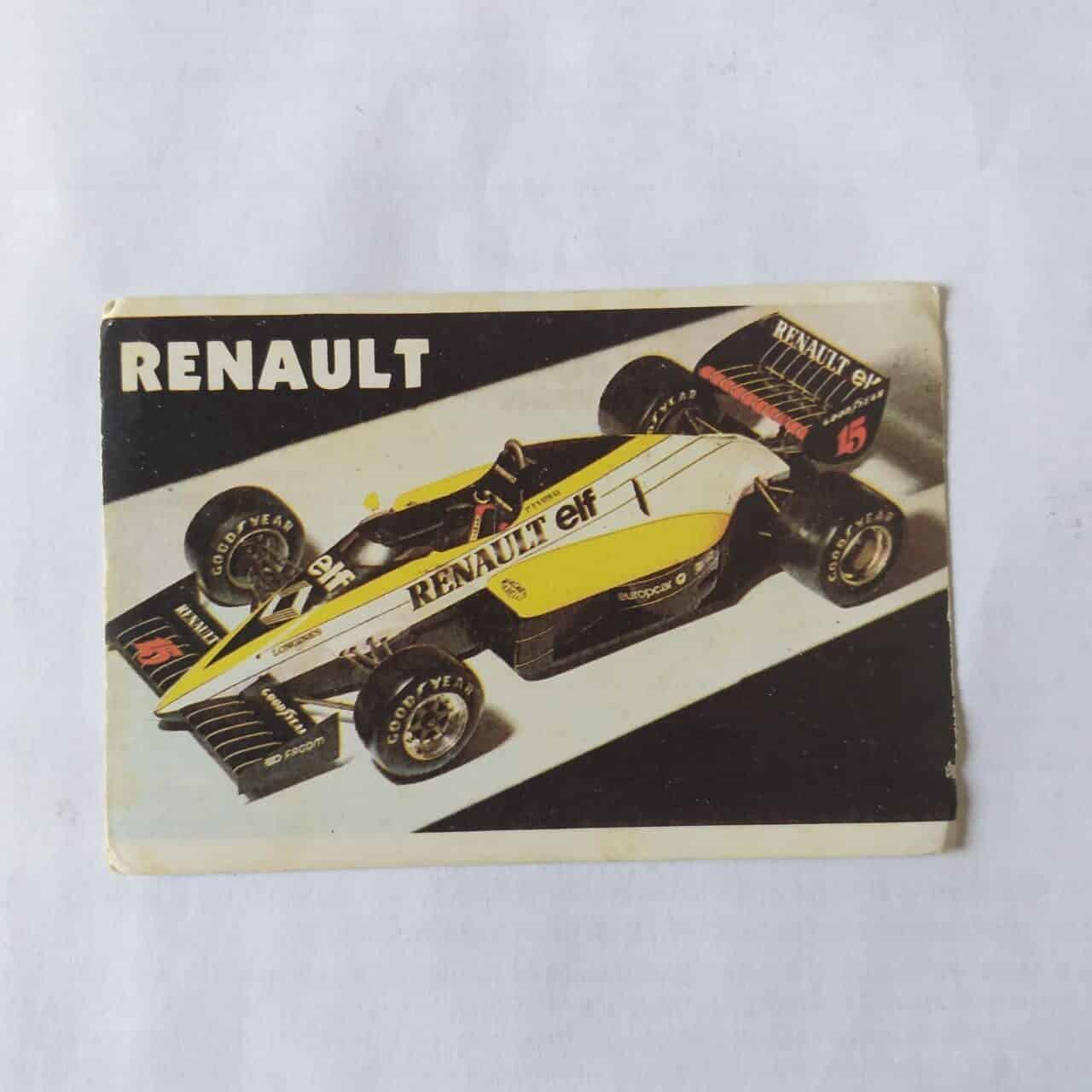 Calendário de Bolso (Tema Automobilismo - Fórmula 1 - F1) Renault - Coleção Fórmula 1 Nº 07 - Ano 1985/86 - Calendário Estrangeiro (Portugal)