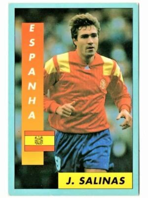 Card Copa Do Mundo de Futebol 1994 - Multi Editora - N° 144 - Espanha - J. Salinas