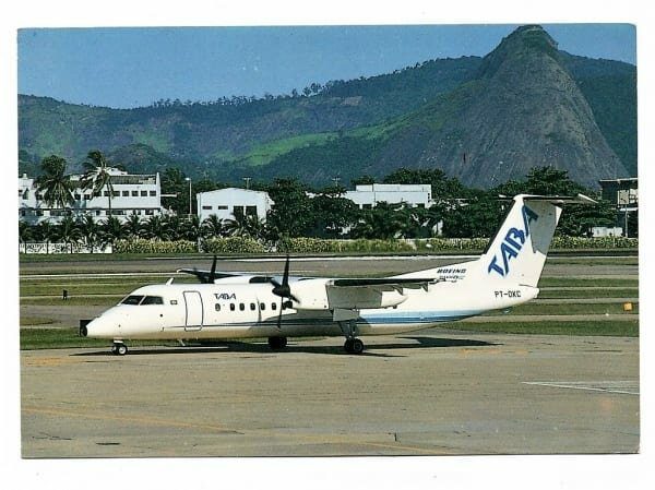 Cartão Postal Avião Dash 8 / 311 - O Boeing Canadense da TABA