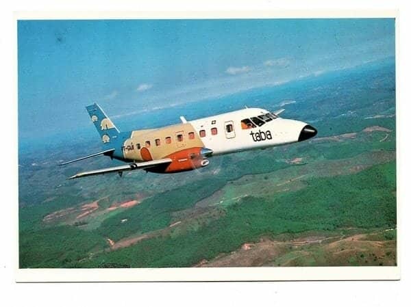 Cartão Postal Avião Embraer 110P2 Bandeirante - TABA