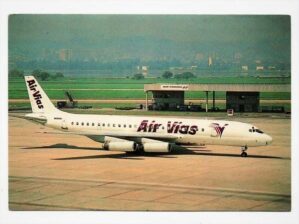 Cartão Postal Avião McDonnell Douglas DC8 - Air Vias Brasil