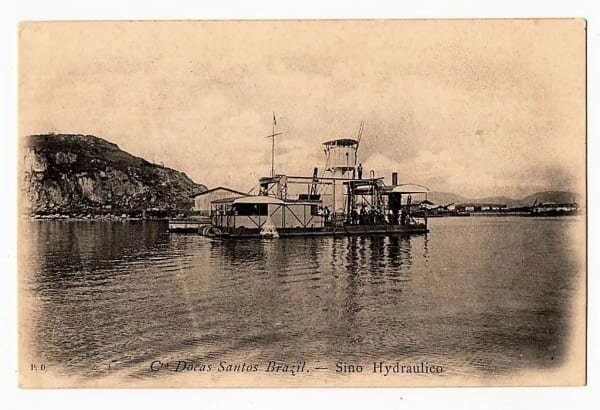 Cartao Postal Docas Santos Sino Hydraulico - Anos 1900