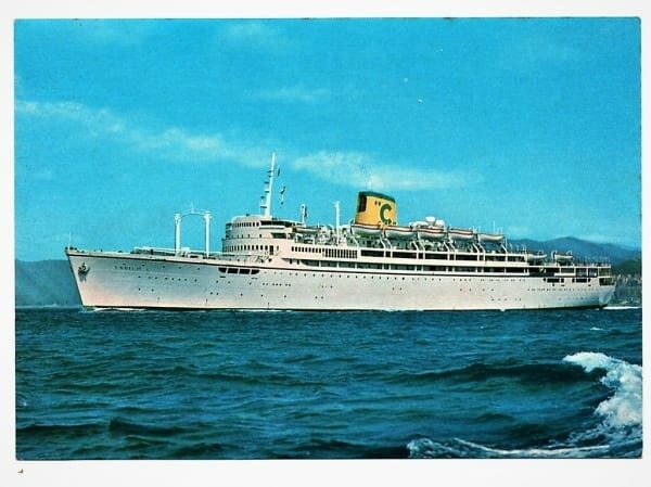 | Casa do Colecionador Cartão Postal Navio T//N Enrico C - Linea C - Costa Armatori - Anos 80