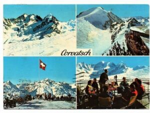 Cartão Postal Pico Corvatsch Alpes Suiços - Suiça - Anos 70