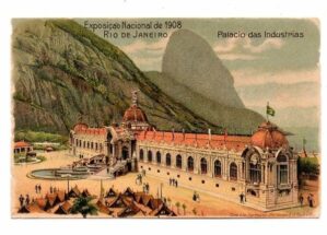 Cartao Postal Propaganda Piano Ritter Exposiçao Nacional 1908 - Palacio das Industrias
