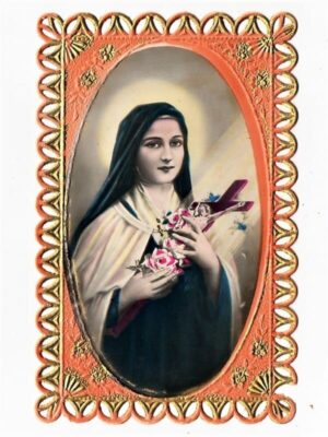 Cartao Postal Sacro - Religioso - Rendado - Anos 30 - Santa Católica
