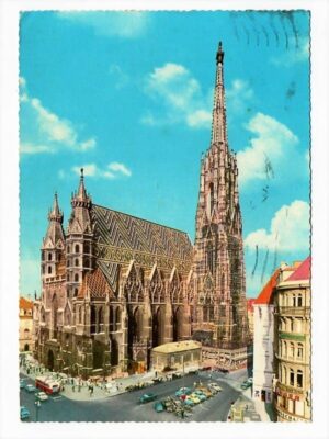 Cartão Postal Viena - Austria - Catedral de São Estefano - Anos 70