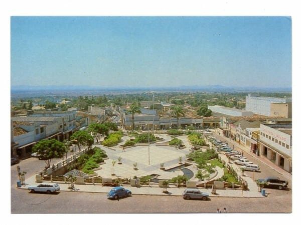Cartao Postal - Vista Aérea Praça Helenildo Ribeiro - Palmeira dos Indios - Alagoas - Anos 1970 - Cluposil