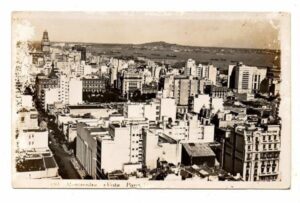 Cartao Postal - Vista Parcial - Montevideo - Uruguai - Decada de 50