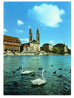 Cartão Postal Zurique - Suiça - Catedral- Anos 70