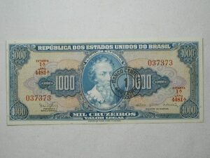 Cedula 1.000 Cruzeiros C-121 / Flor De Estampa / 037373