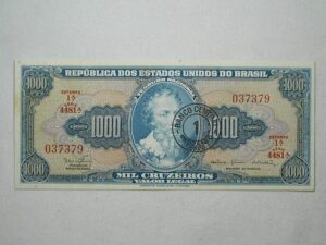 Cedula 1.000 Cruzeiros C-121 / Flor De Estampa / 037379