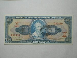 Cedula 1.000 Cruzeiros C-121 / Flor De Estampa / 037380