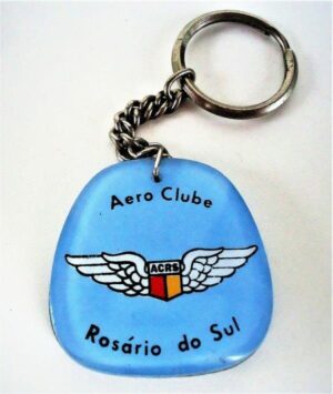 Chaveiro em Acrilico - Aero Clube Rosario do Sul - Anos 70 - Aviação