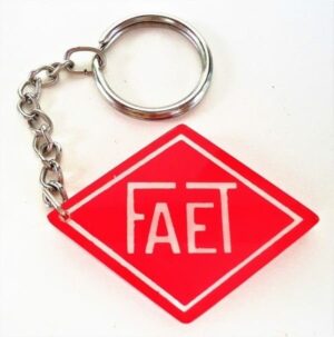 Chaveiro em Acrilico - FAET - Eletrodomesticos - Fabrica Artefatos Eletrotérmicos SA - Anos 70