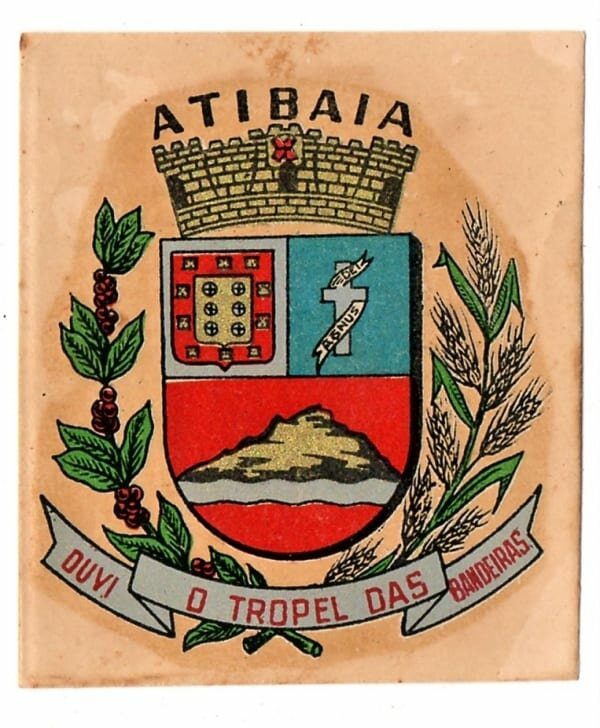 Decalcomania ( Water Slide ) - Brasão da Cidade de Atibaia (SP ) - Anos 60