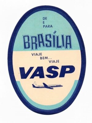 Etiqueta Bagagem / Mala Viacao Aerea Sao Paulo Vasp Anos 60