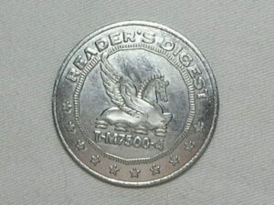 Medalha Readers Digest - Cavalo / aluminio com 33mm dia. / Flor de cunho