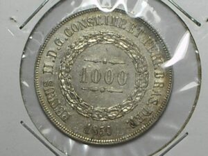 - Moeda de 1.000 Réis de 1859 - Imperio - Prata - Soberba+ - Bela