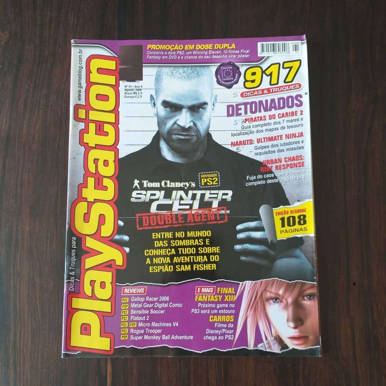Playstation Ano 8 Nº 91 - Capa Splinter Cell - Agosto 2006 (Revista)