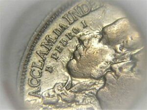 Prata .500) 2.000 Réis - 1922 - D Pedro I sem pontuação e Republica A sem traço / Mbc / cod. 950.2