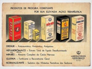 Propaganda Antiga - Mata Borrao - Memorabilia Industria Farmaceutica - Medicamentos Laboratorio Andromaco - Anos 50