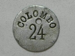 Raríssima ficha da Confeitaria Colombo do Rio de Janeiro, nº 24 / Unifacial