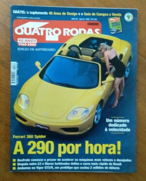 Revista Abril Quatro Rodas 481 2000 / Ferrari Dodge Viper Volvo S40