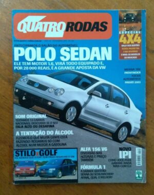 Revista Abril Quatro Rodas 506 2002 / Polo Sedan Alfa 156 Meriva Parati