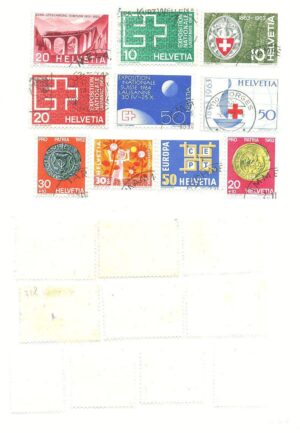 SELOS DA SUÍÇA LOTE 62 .