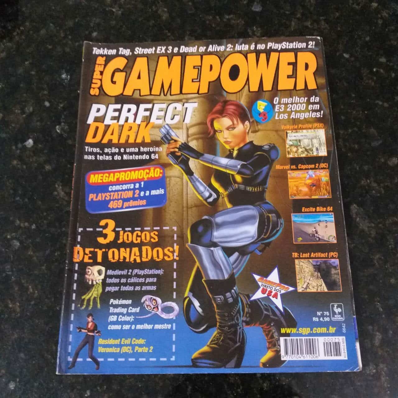 Super Game Power Nº 75 - Capa Perfect Dark - Junho 2000 (Revista)