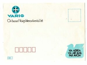 Varig - Envelope e Papel De Carta Aérea - Anos 80 - Aviação