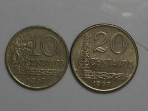 0,10 / 0,20 Centavos - 1967 - Sob/Fc