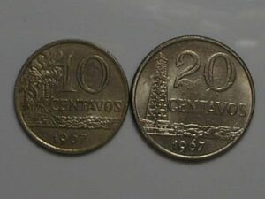 0,10 / 0,20 Centavos - 1967 - Sob/Fc