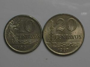 0,10 / 0,20 Centavos - 1967 - Sob/Fc