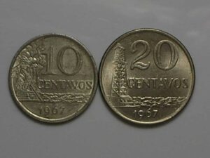 0,10 / 0,20 Centavos - 1967 - Sob/Fc