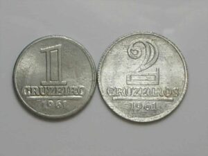 1 / 2 Cruzeiros - 1961 / soberbas /