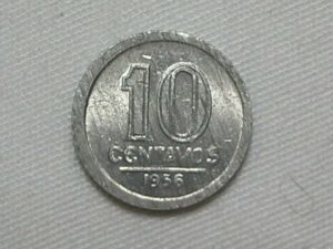 10 Cent. 1956 data escassa - flor de cunho