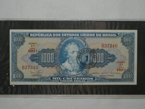 1.000 Cruzeiros - C-121 Cabral / Flor de estampa / 037346
